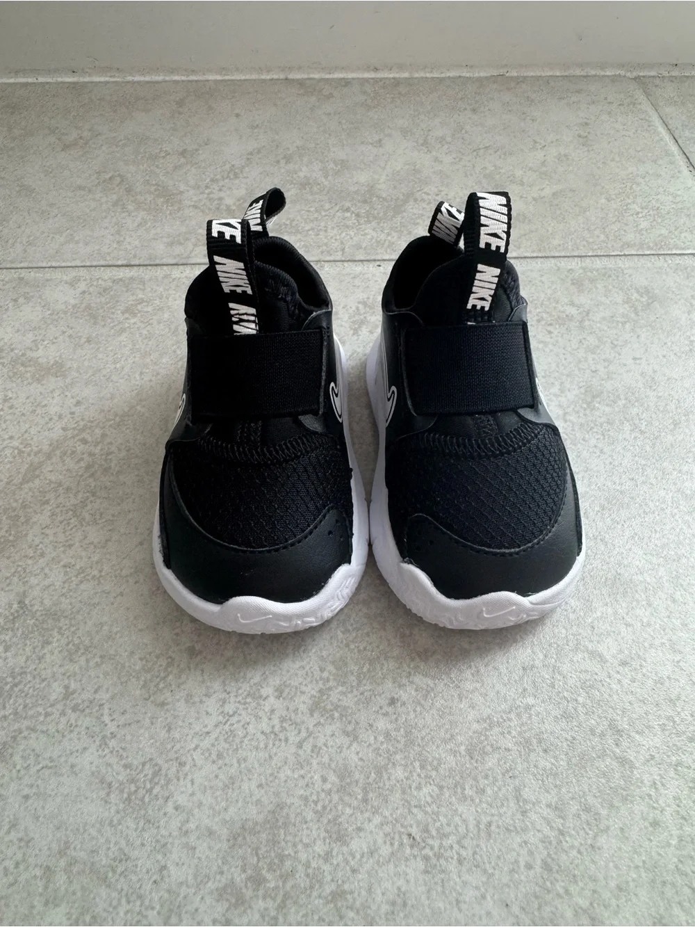 Nike Black & White Kids Slip-On Sneakers